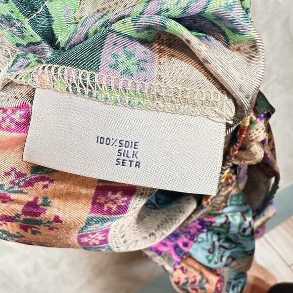 Pierre-Louis Mascia Womens Silk Graphic Camp Suit Set Beige Size S - Picture 6 of 6